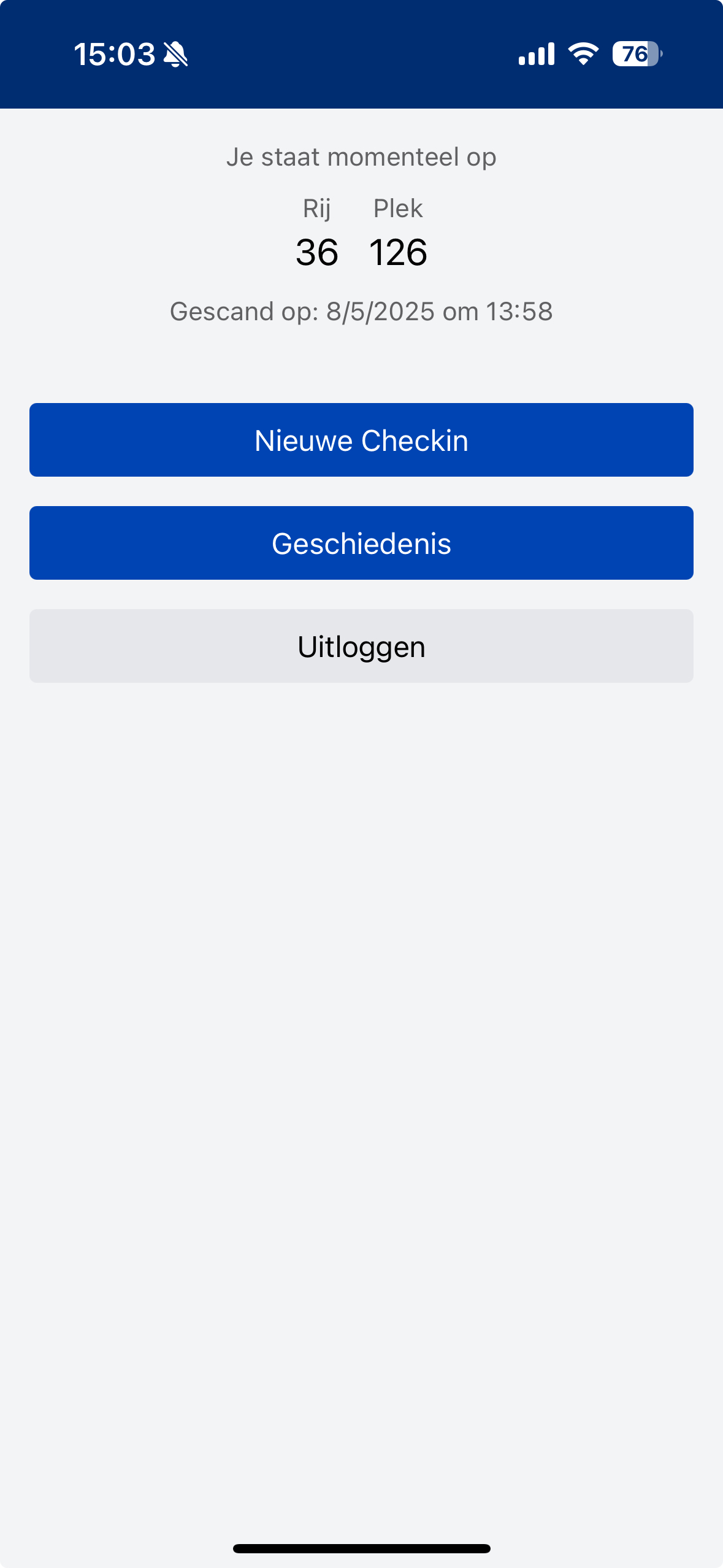 Voorbeeld van een scherm van Fietsplek Vinden